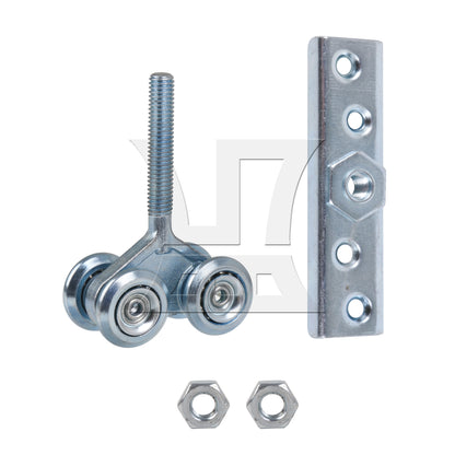 BQLZR Dia 24mm Steel Trolley Hanger Rigid Bearings Roller Barn Door Sliding H4-3