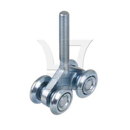 BQLZR Dia 24mm Steel Trolley Hanger Rigid Bearings Roller Barn Door Sliding H4-3