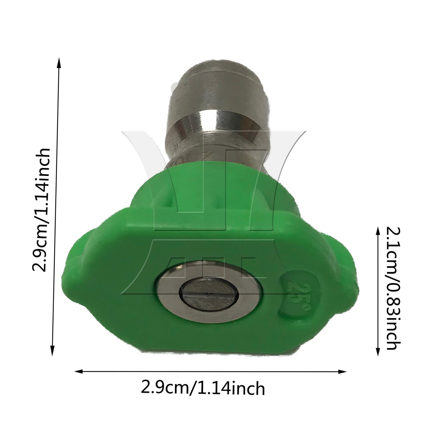 BQLZR Green High Pressure Spray Nozzles Tips 5 Apertures 25 Degree 1/4" Hole Dia