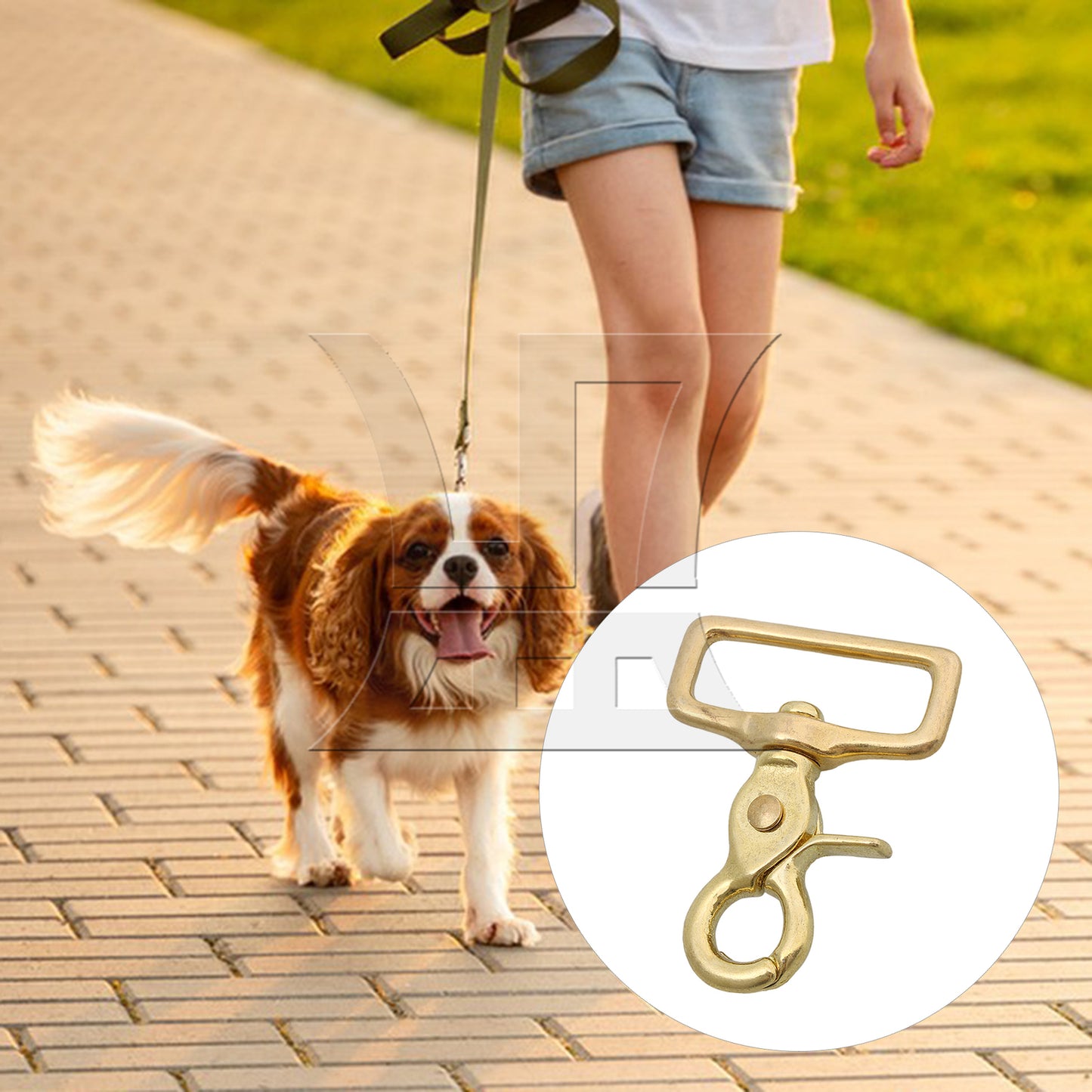 BQLZR 6.1x1x4.8cm Brass Square Swivel Trigger Snap Hook Clip Hand Bag Leather Buckle