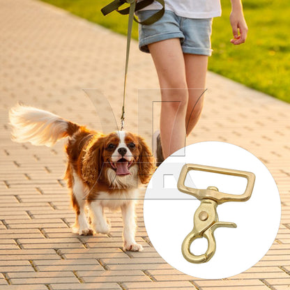 BQLZR 6.1x1x4.8cm Brass Square Swivel Trigger Snap Hook Clip Hand Bag Leather Buckle