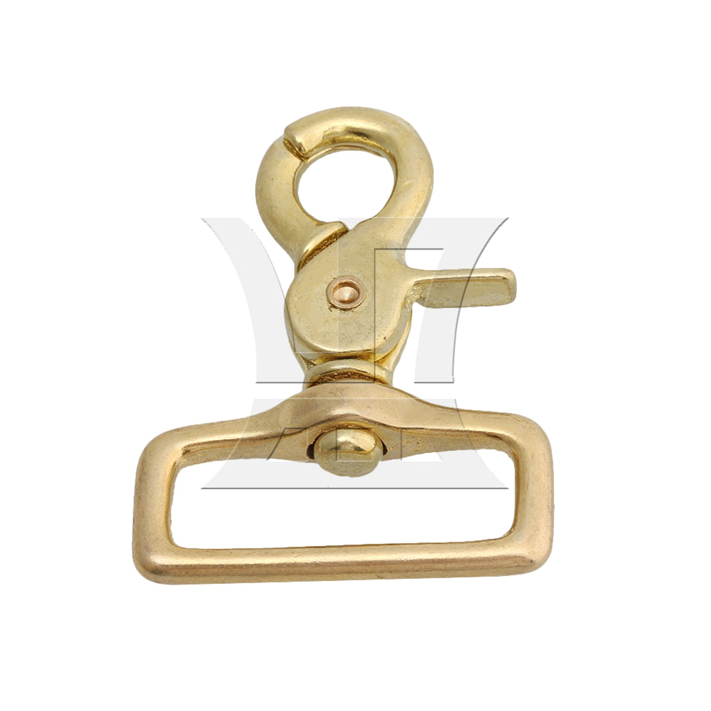 BQLZR 6.1x1x4.8cm Brass Square Swivel Trigger Snap Hook Clip Hand Bag Leather Buckle