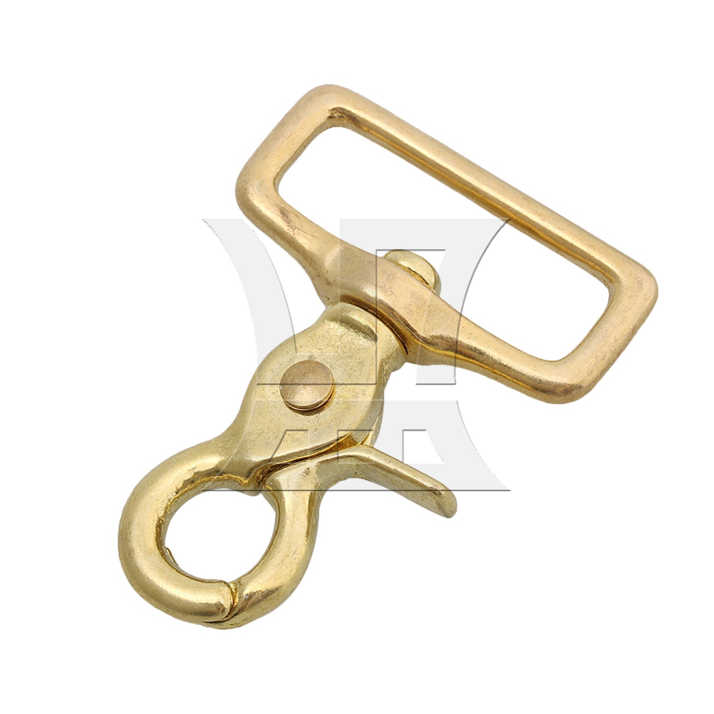 BQLZR 6.1x1x4.8cm Brass Square Swivel Trigger Snap Hook Clip Hand Bag Leather Buckle
