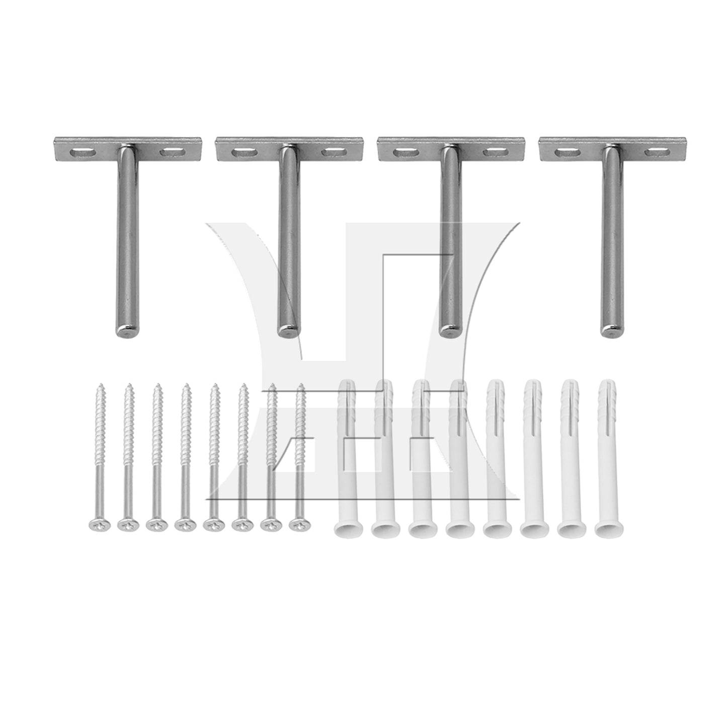 BQLZR 4 x Floating Shelf Brackets 4" Invisible Bracket Shelf Support for Home DIY