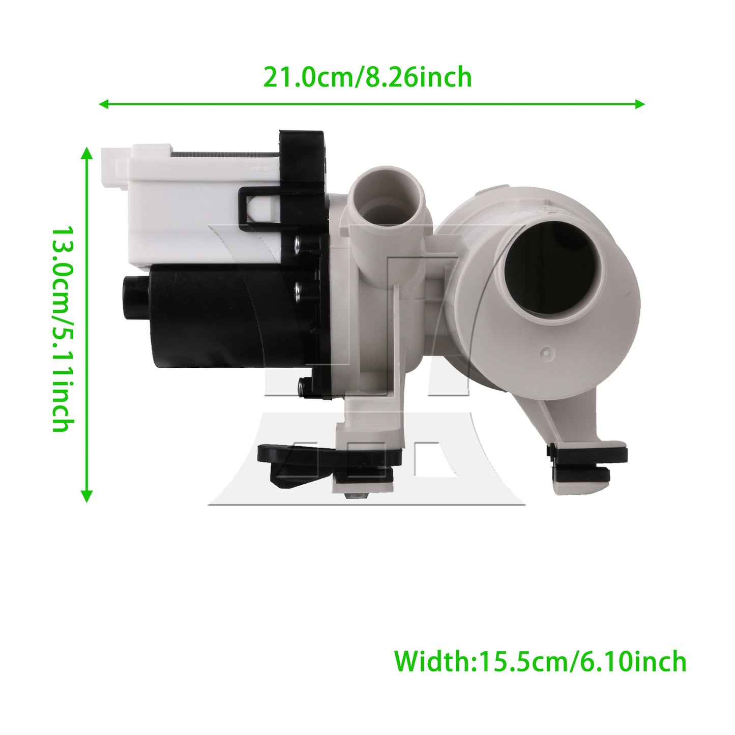 BQLZR Metal Washer Drain Pump Motor Assembly Replacement for W10730972