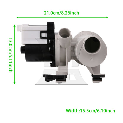 BQLZR Metal Washer Drain Pump Motor Assembly Replacement for W10730972