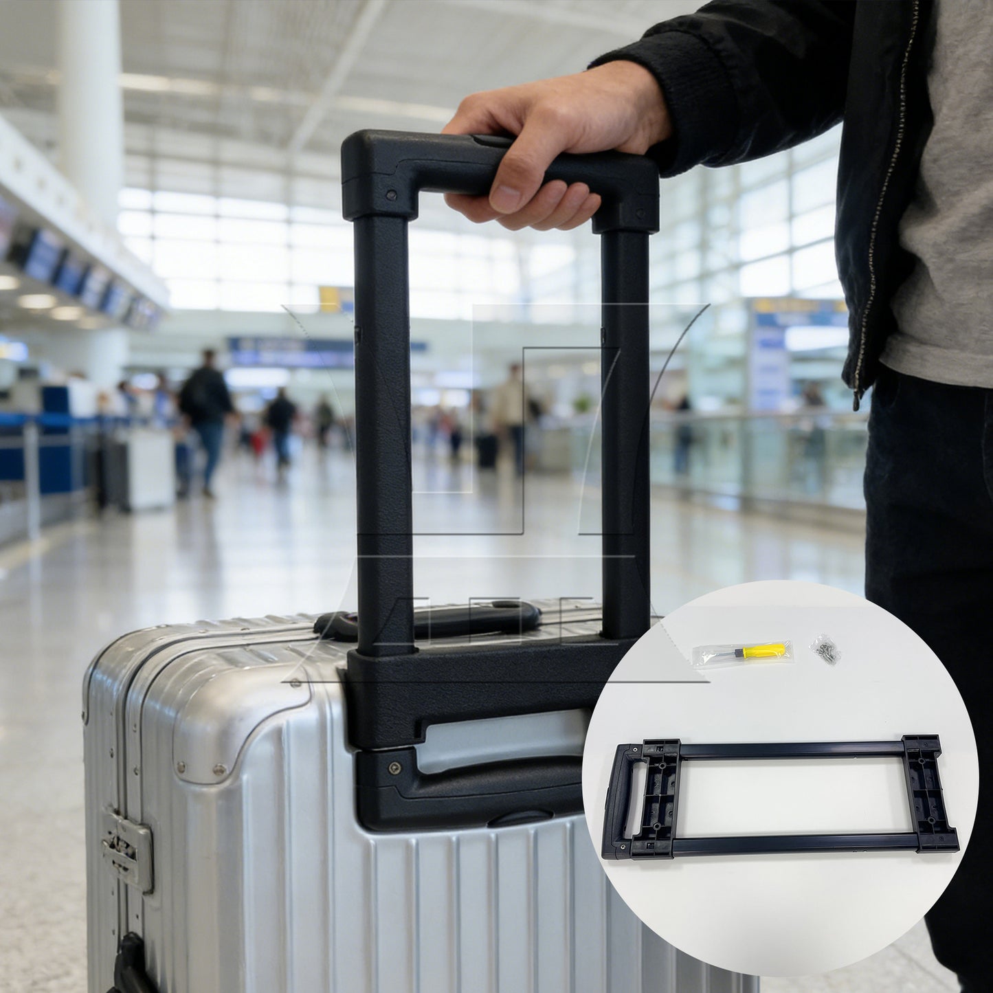 BQLZR 20 inch Travel Suitcase Luggage Telescopic Handle Aluminium Alloy Rod R001