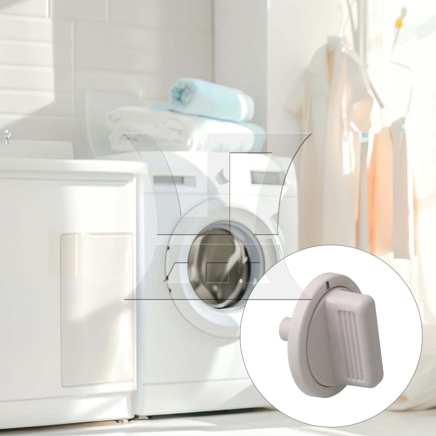 BQLZR Dryer Timer Control Knobs White Replacement for PS755794