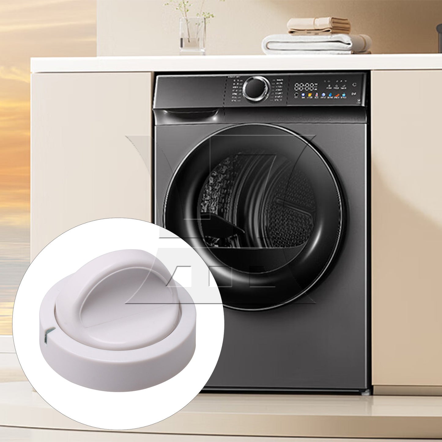 BQLZR 131873500 Dryer Timer Control Knob White Replace 59mm