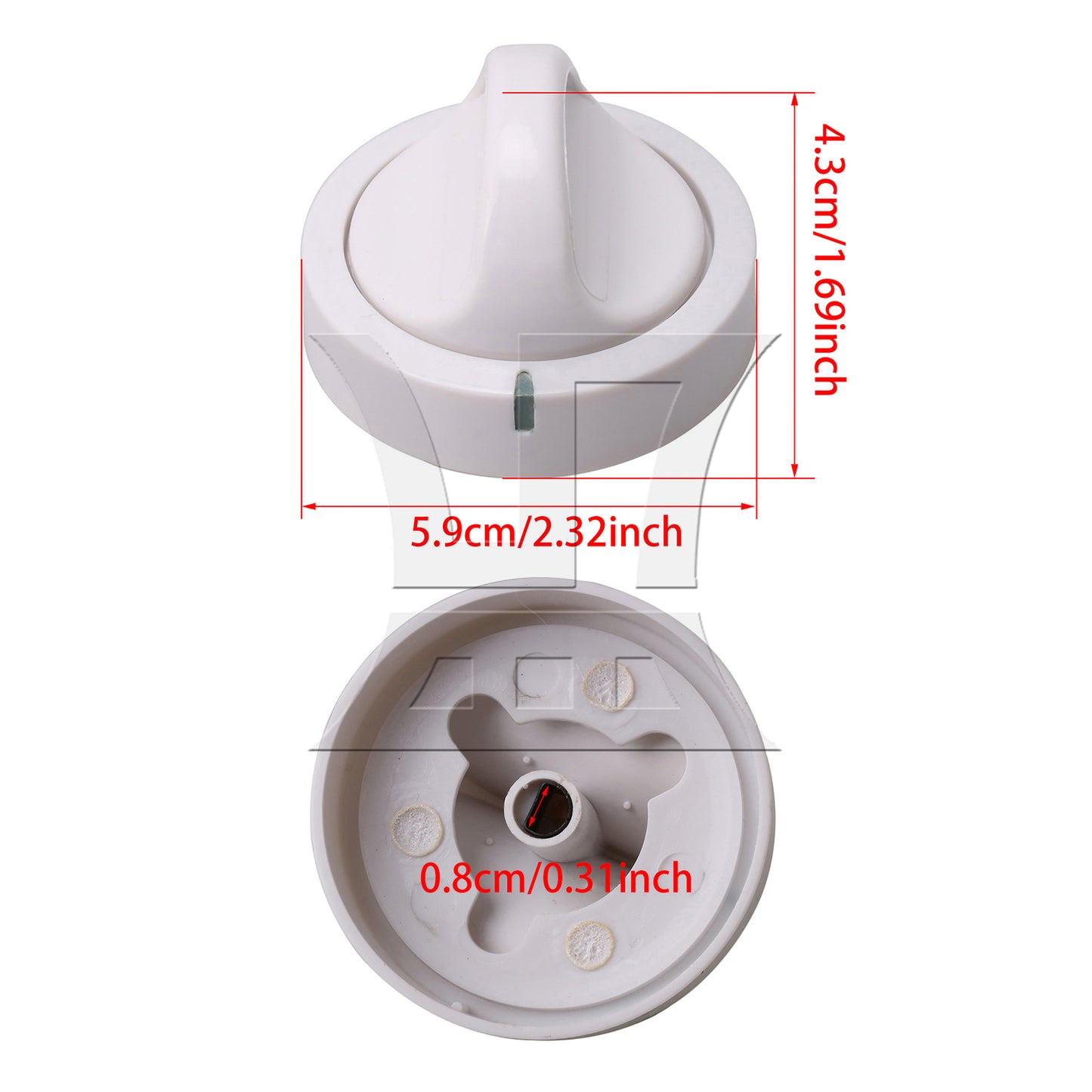 BQLZR 131873500 Dryer Timer Control Knob White Replace 59mm