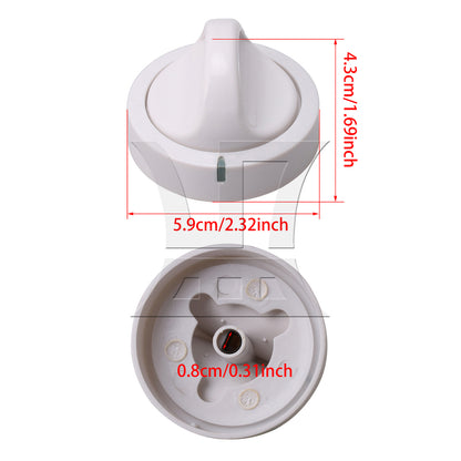 BQLZR 131873500 Dryer Timer Control Knob White Replace 59mm