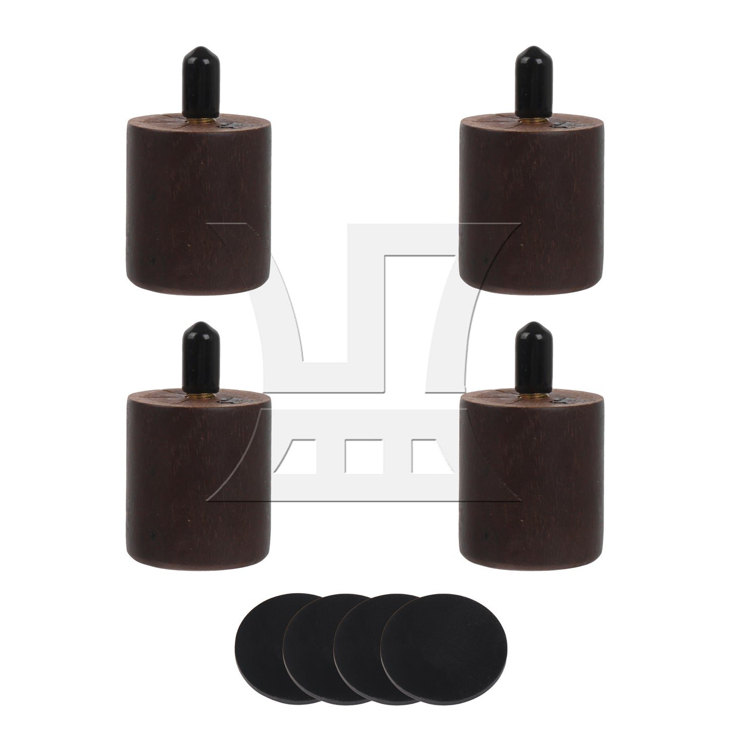 BQLZR  Furniture Sofa Couch Legs Round Wood w/ Brad Hole Tee Nuts M3.5 Screw