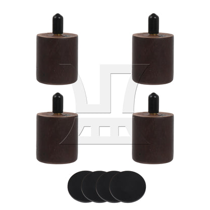 BQLZR  Furniture Sofa Couch Legs Round Wood w/ Brad Hole Tee Nuts M3.5 Screw