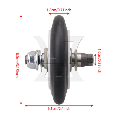 BQLZR Dryer Drum Roller & Shaft Replacement for 4581EL2002C AP5688895 PS8260240