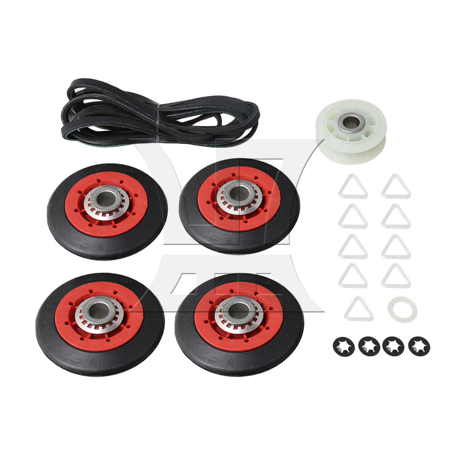 BQLZR 4392067 Dryer Repair Kit Include Idler Pulley Drum Roller 3396802 &Belt 661570