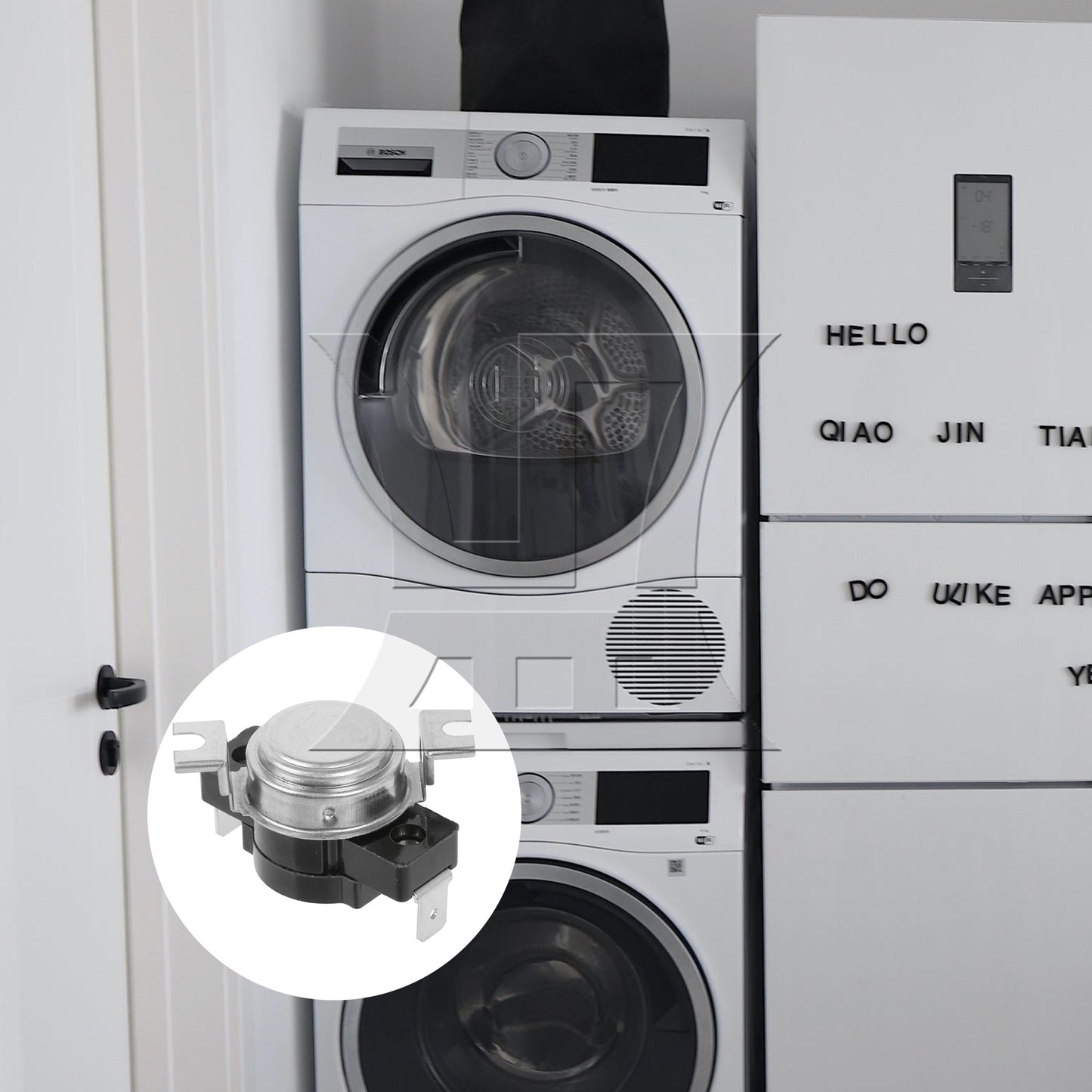 BQLZR Model Number 3204267 Metal Dryer Safety Thermostat Dryer Replacement Black