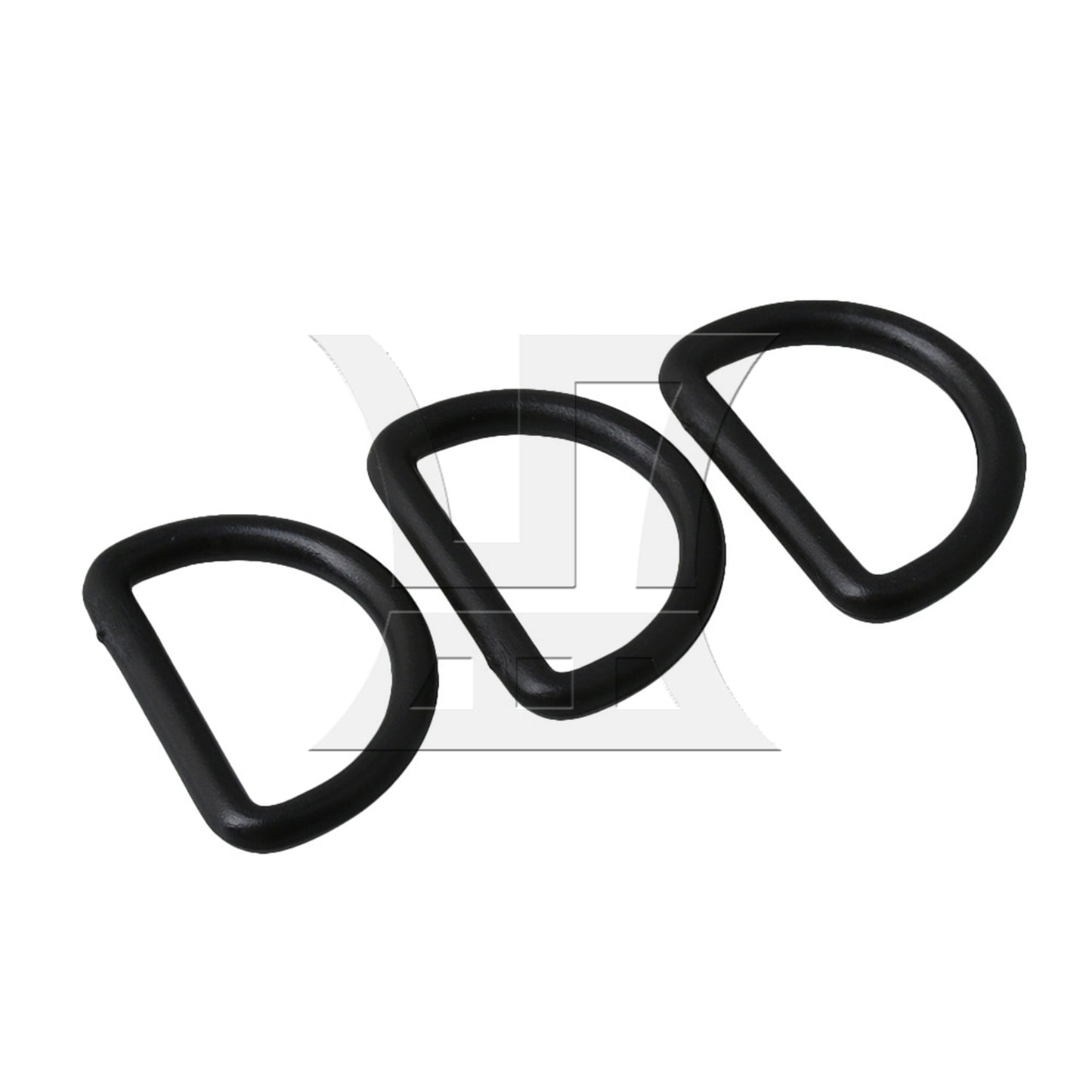 BQLZR 20x D Ring Adjustable Black Plastic Buckle for Bag Webbing 25mm Inner Diameter