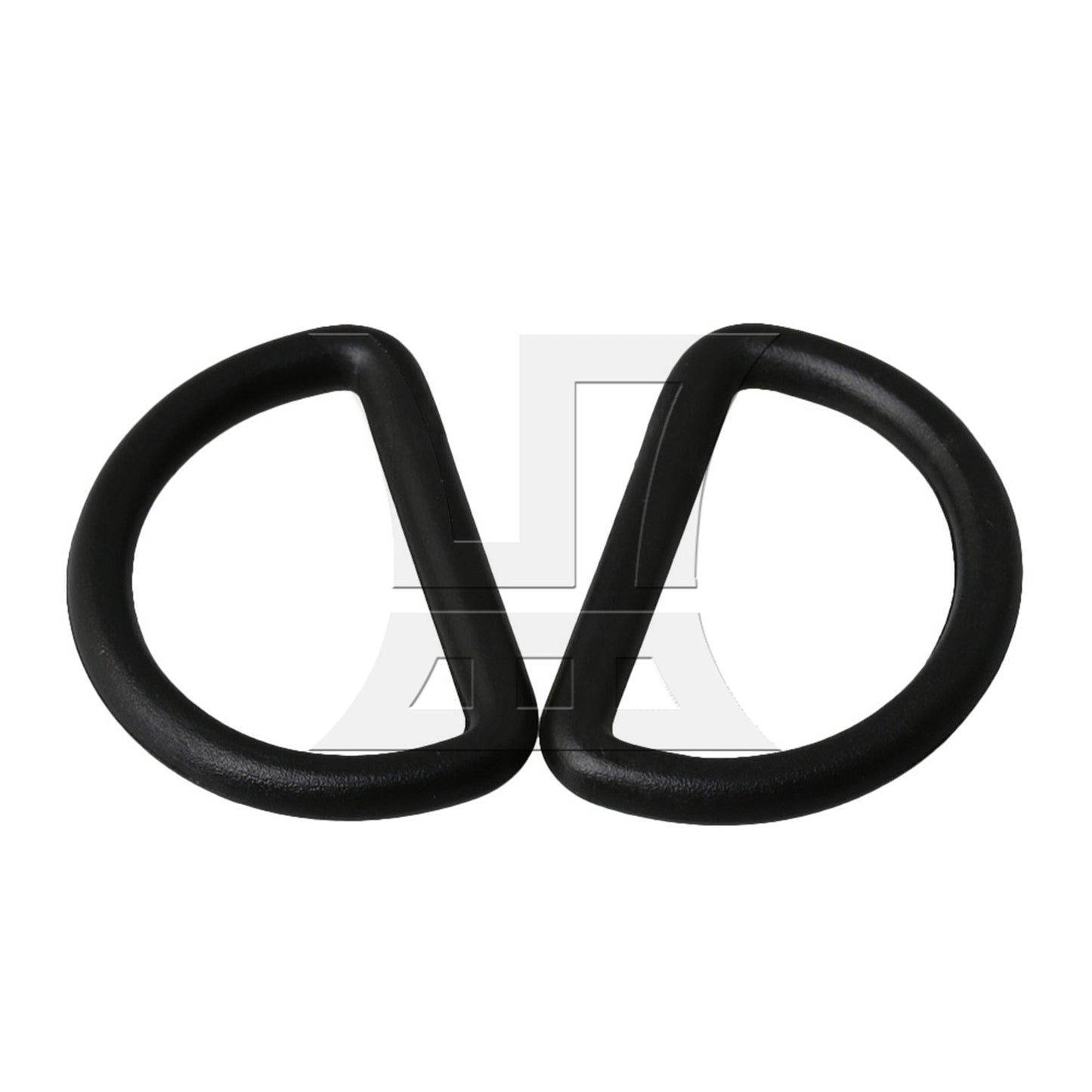 BQLZR 20x D Ring Adjustable Black Plastic Buckle for Bag Webbing 25mm Inner Diameter