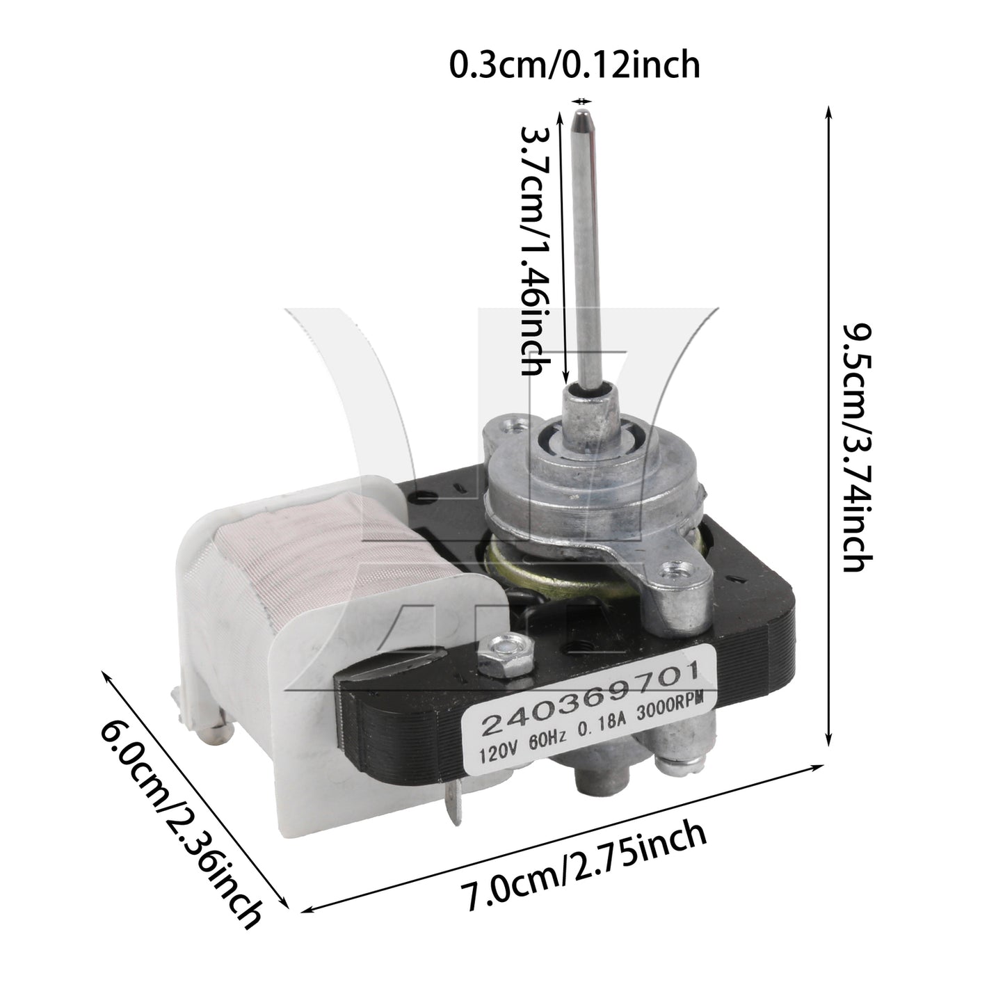 BQLZR 240369701 Evaporator Fan Motor for Replace 5304445861 241537301