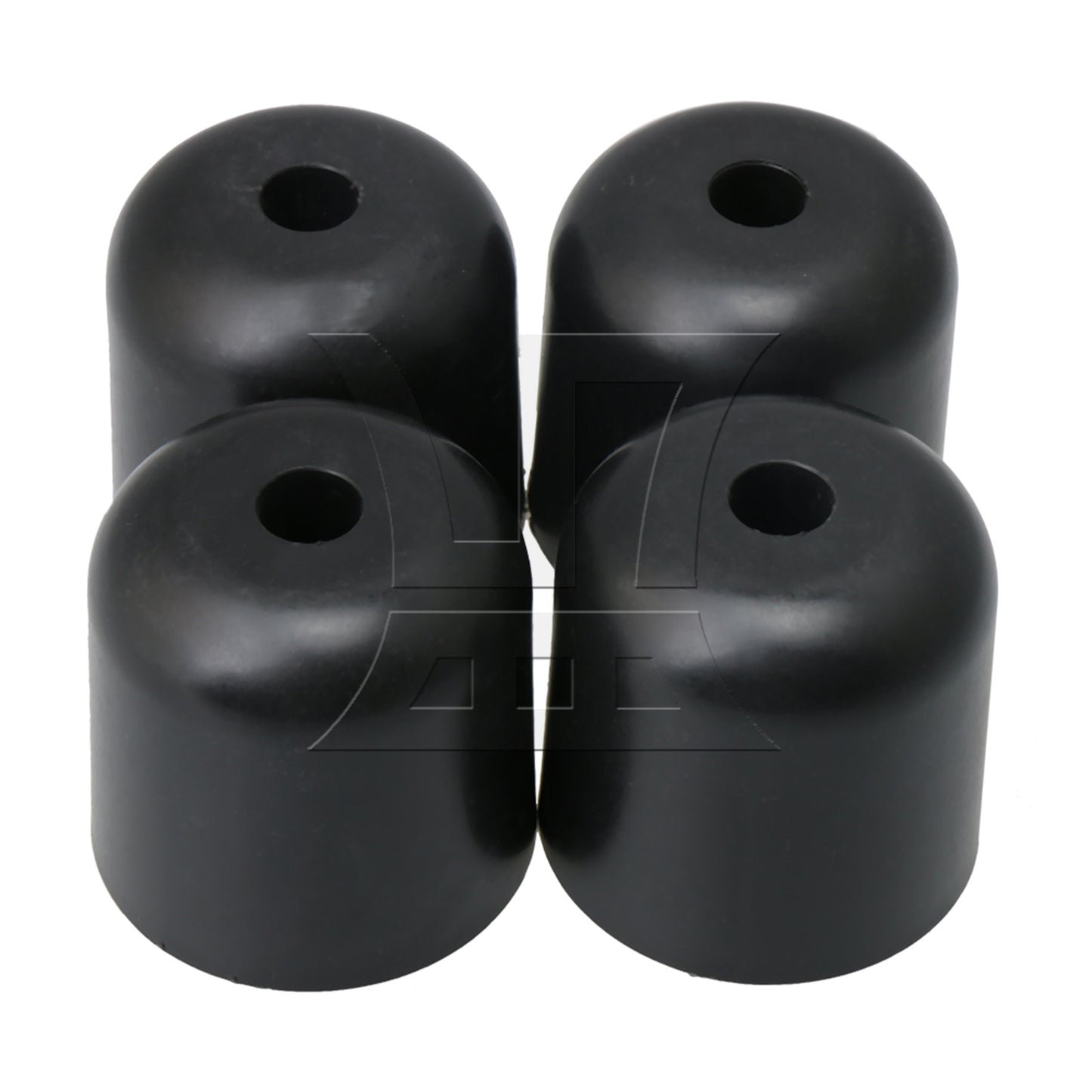 BQLZR Black 60mm Dia 13mm Hole Dia Round Furniture Feet for Sofa Bed Table Leg