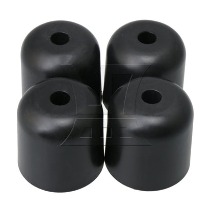 BQLZR Black 60mm Dia 13mm Hole Dia Round Furniture Feet for Sofa Bed Table Leg