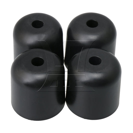 BQLZR Black 60mm Dia 13mm Hole Dia Round Furniture Feet for Sofa Bed Table Leg