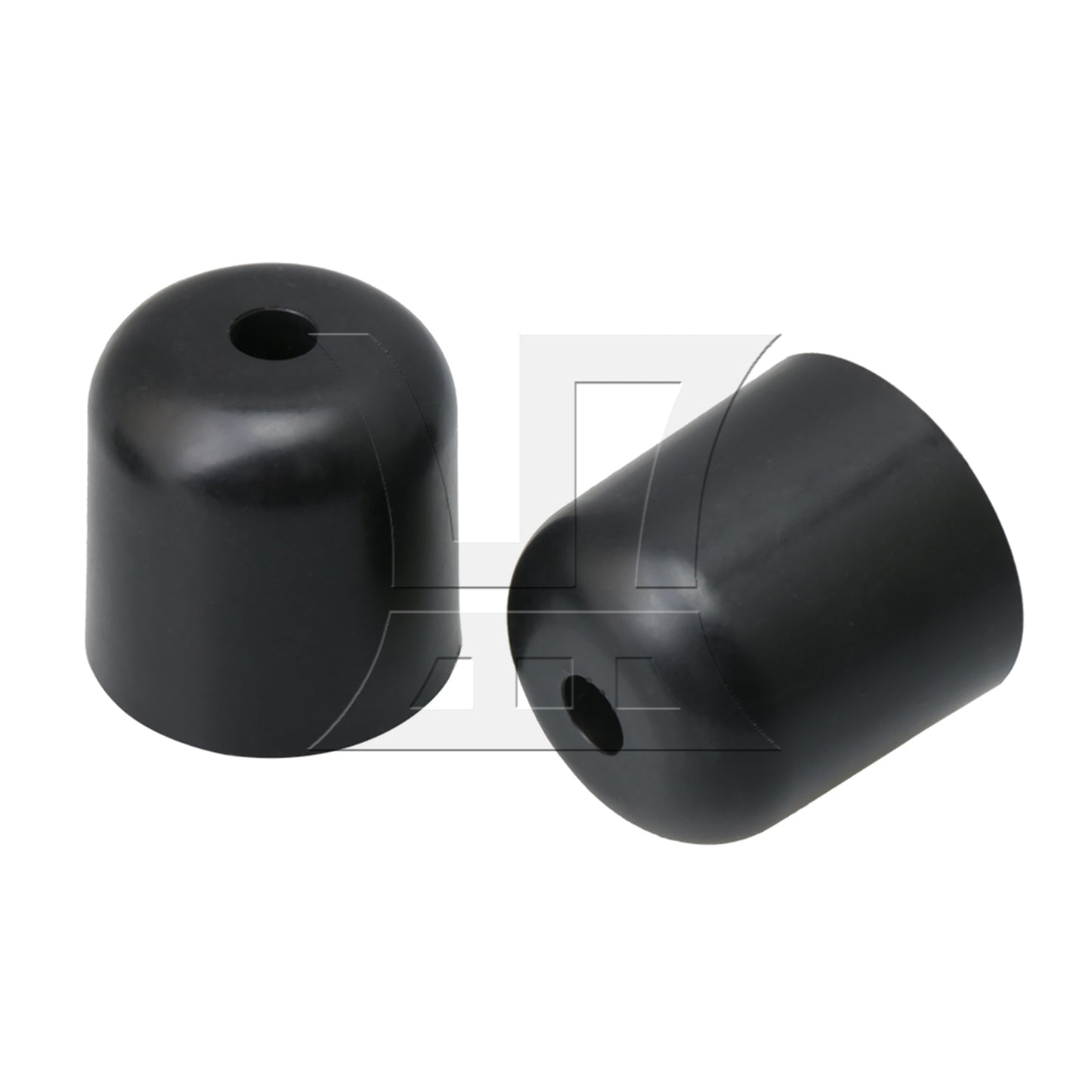 BQLZR Black 60mm Dia 13mm Hole Dia Round Furniture Feet for Sofa Bed Table Leg