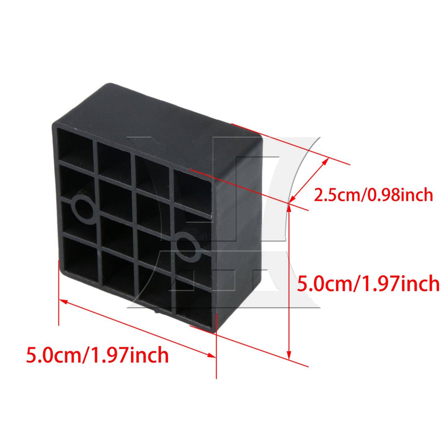 BQLZR  Plastic Black Furniture Feet for Home Desk Couch Cabinet TV Table Legs