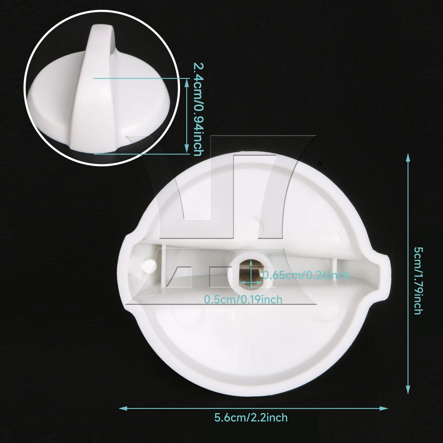 BQLZR WB03T10282 White  Burner Knob Replacement for AP4345833