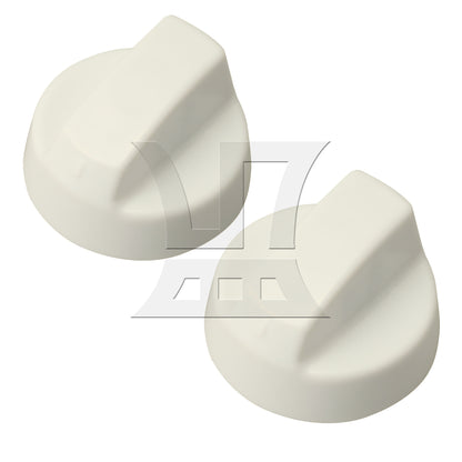 BQLZR White Plastic Round Control Knobs for Oven w/ 12 Adapters