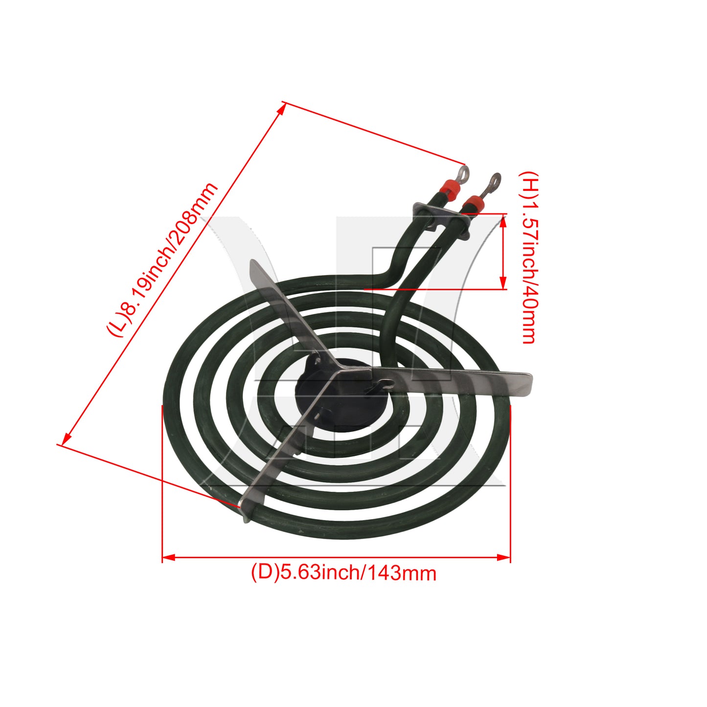 BQLZR MP15YA Black Electric Burner Element Unit Kit Replacement Part 530443101