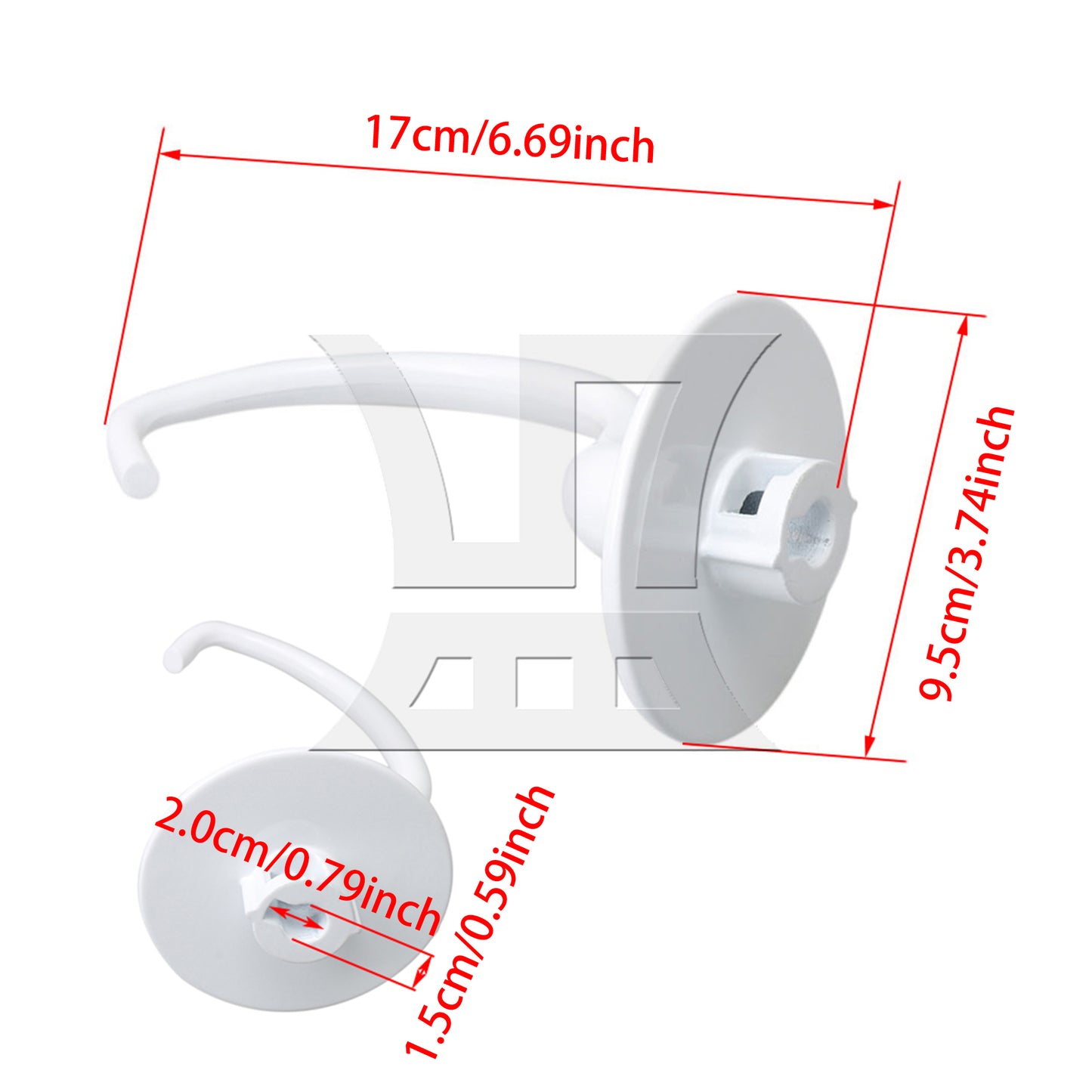 BQLZR Mixer Dough Hook Stainless Steel Replacement for K4SS K5