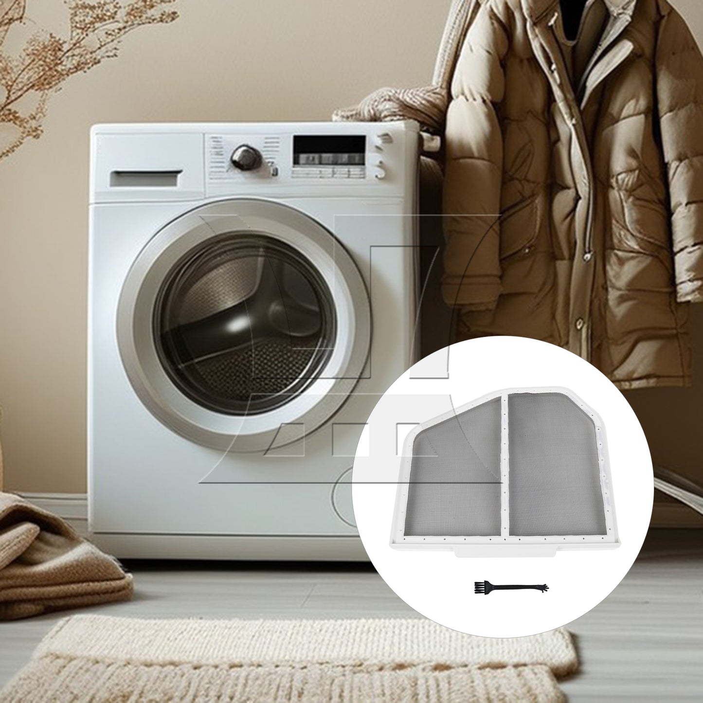 BQLZR White+Silver Metal Dryer Lint Screen Replacement for W10120998