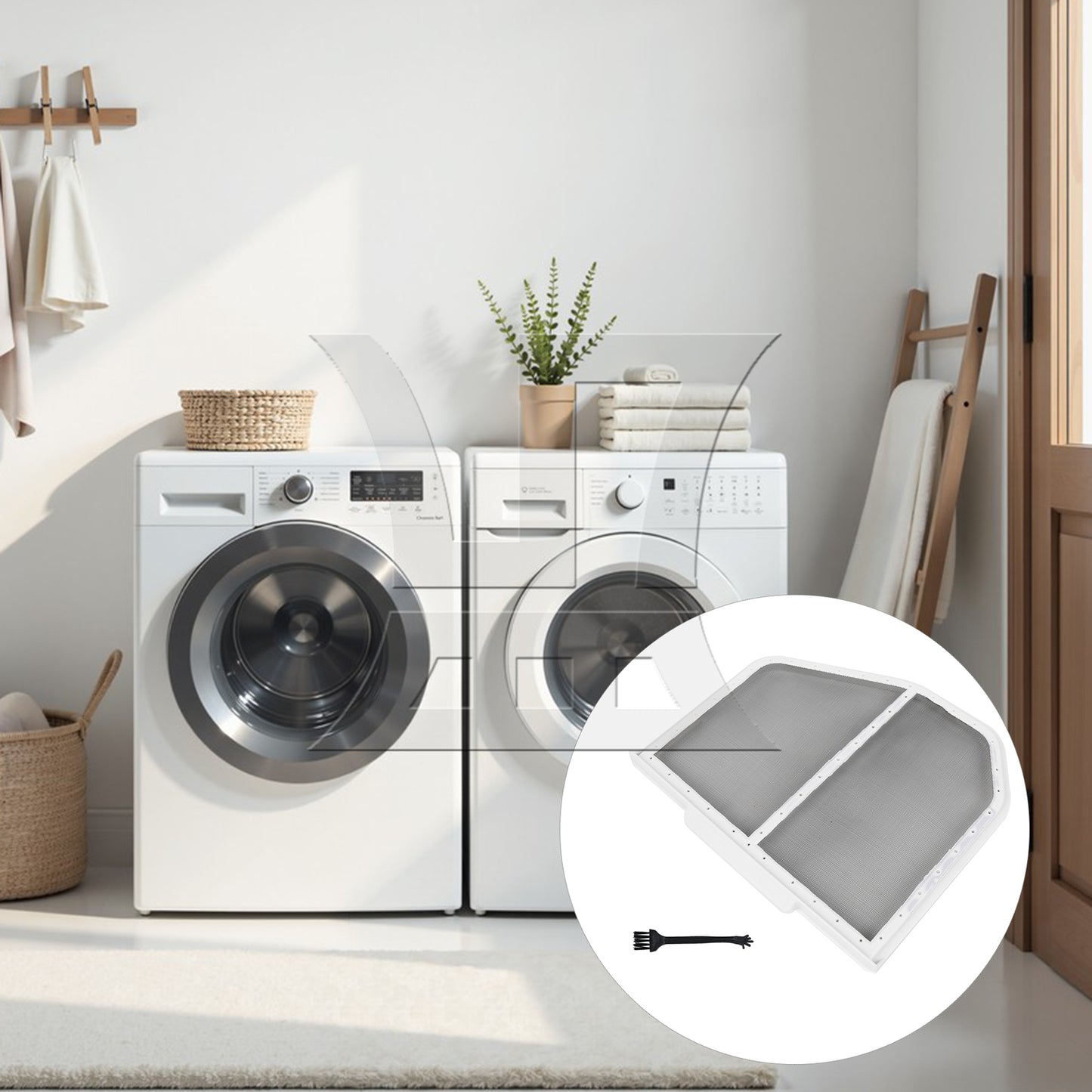 BQLZR White+Silver Metal Dryer Lint Screen Replacement for W10120998