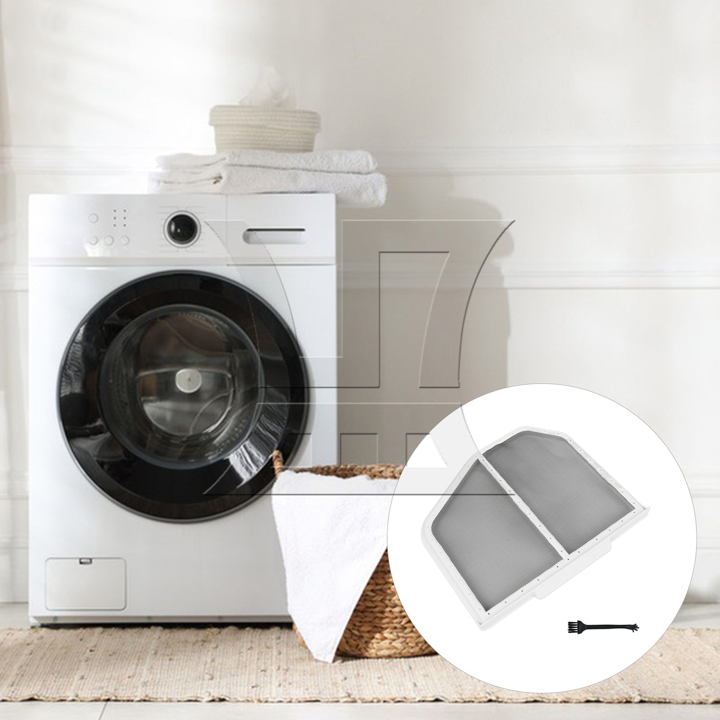 BQLZR White+Silver Metal Dryer Lint Screen Replacement for W10120998