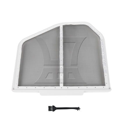 BQLZR White+Silver Metal Dryer Lint Screen Replacement for W10120998