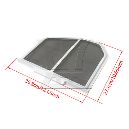 BQLZR White+Silver Metal Dryer Lint Screen Replacement for W10120998