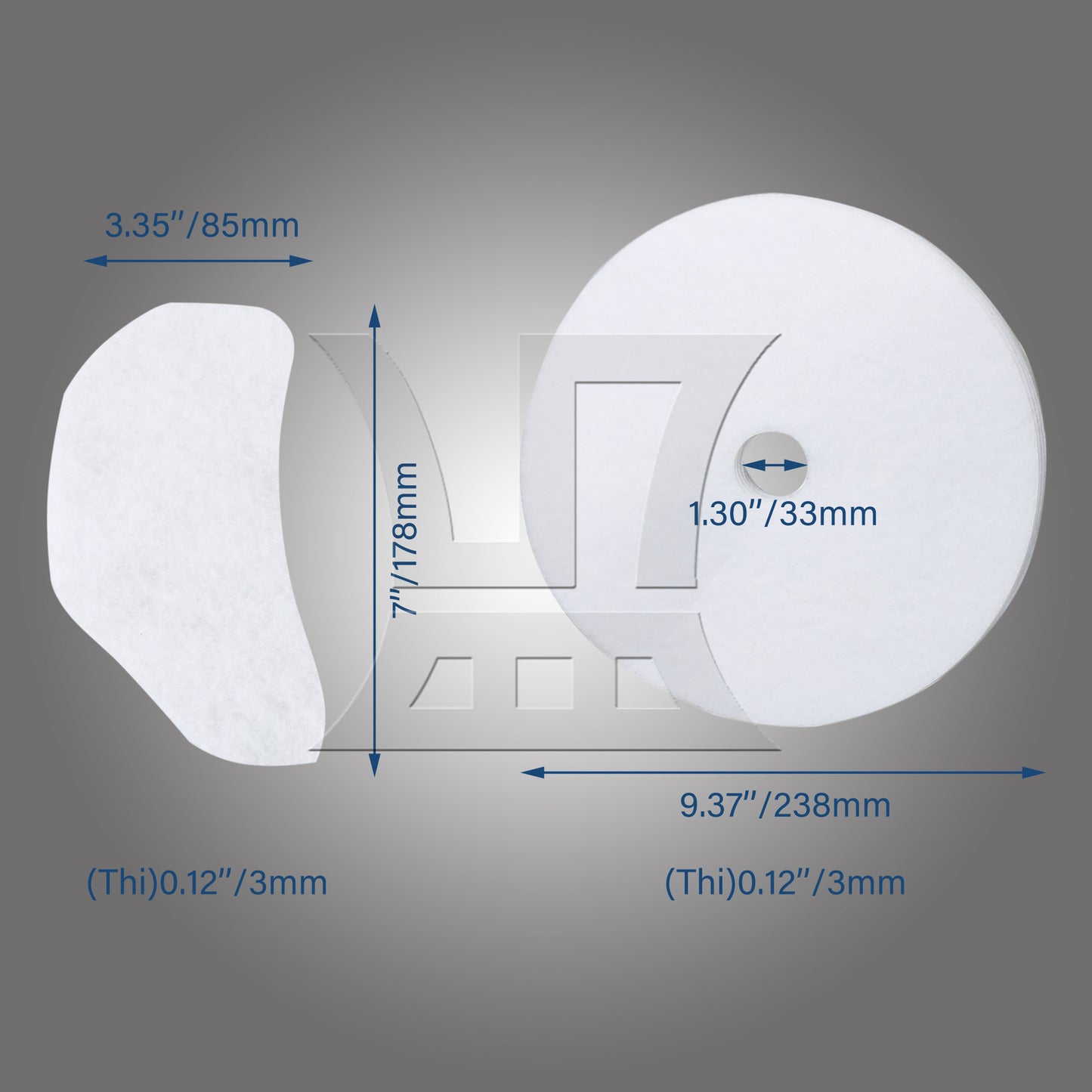 BQLZR 238MM Diameter Cloth Dryer Exhaust Filter Replacement for Sonya Dryers