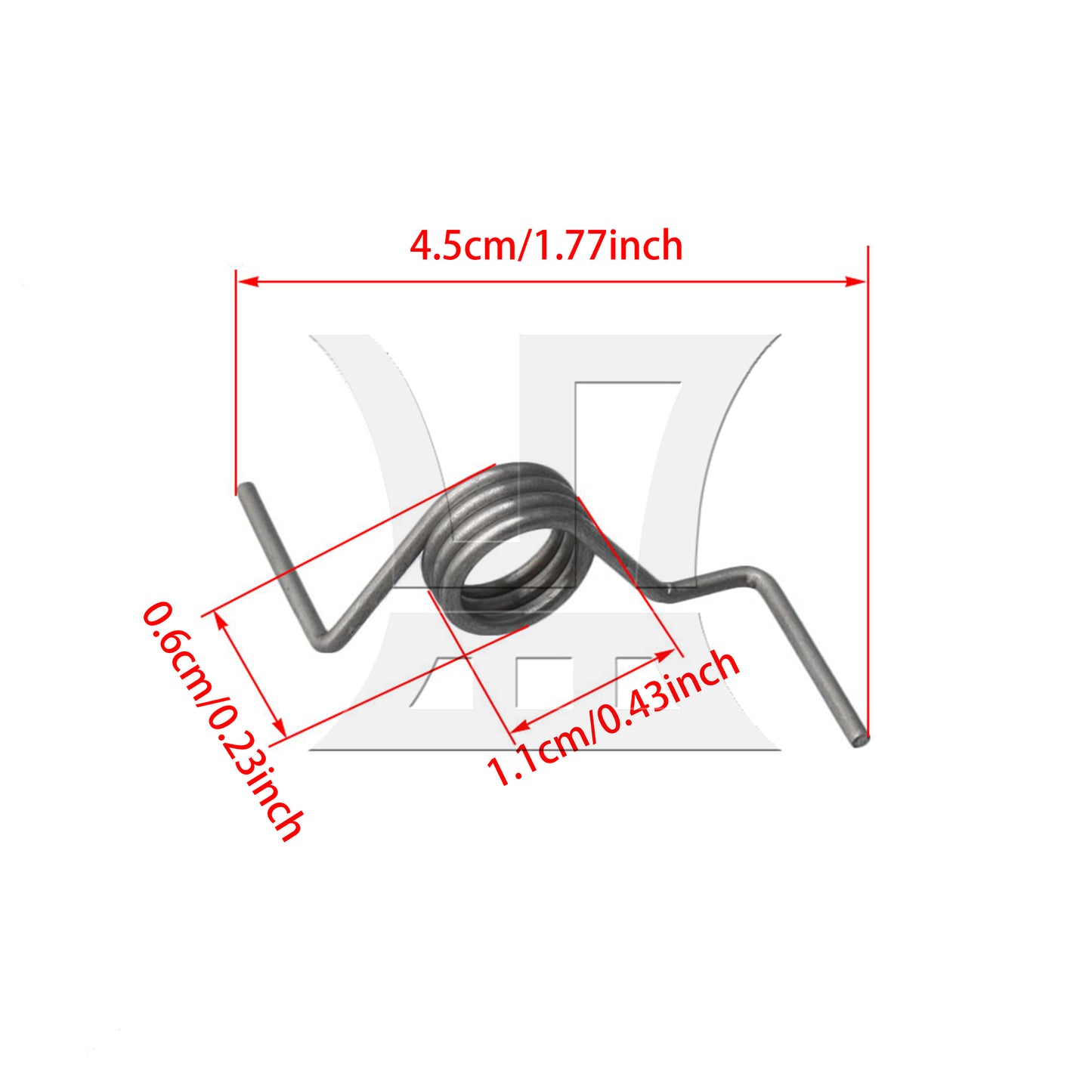 BQLZR Silver DA81-01345B Steel Clockwise Wound Replacement Spring for Fridge