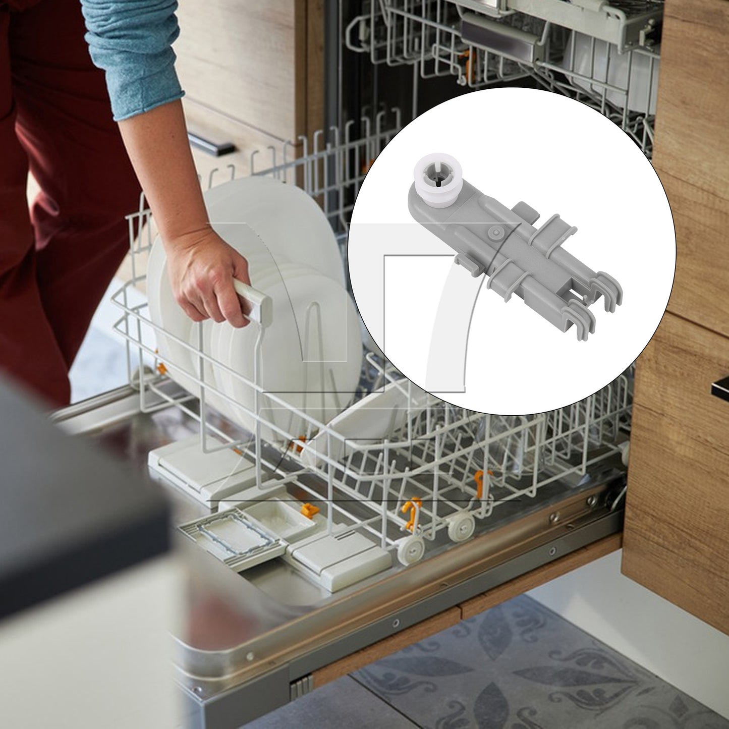 BQLZR 11.7cm Length Upper Dishwasher Rack Wheel 8268743 Fit for 8268743 GU2200XTSB1