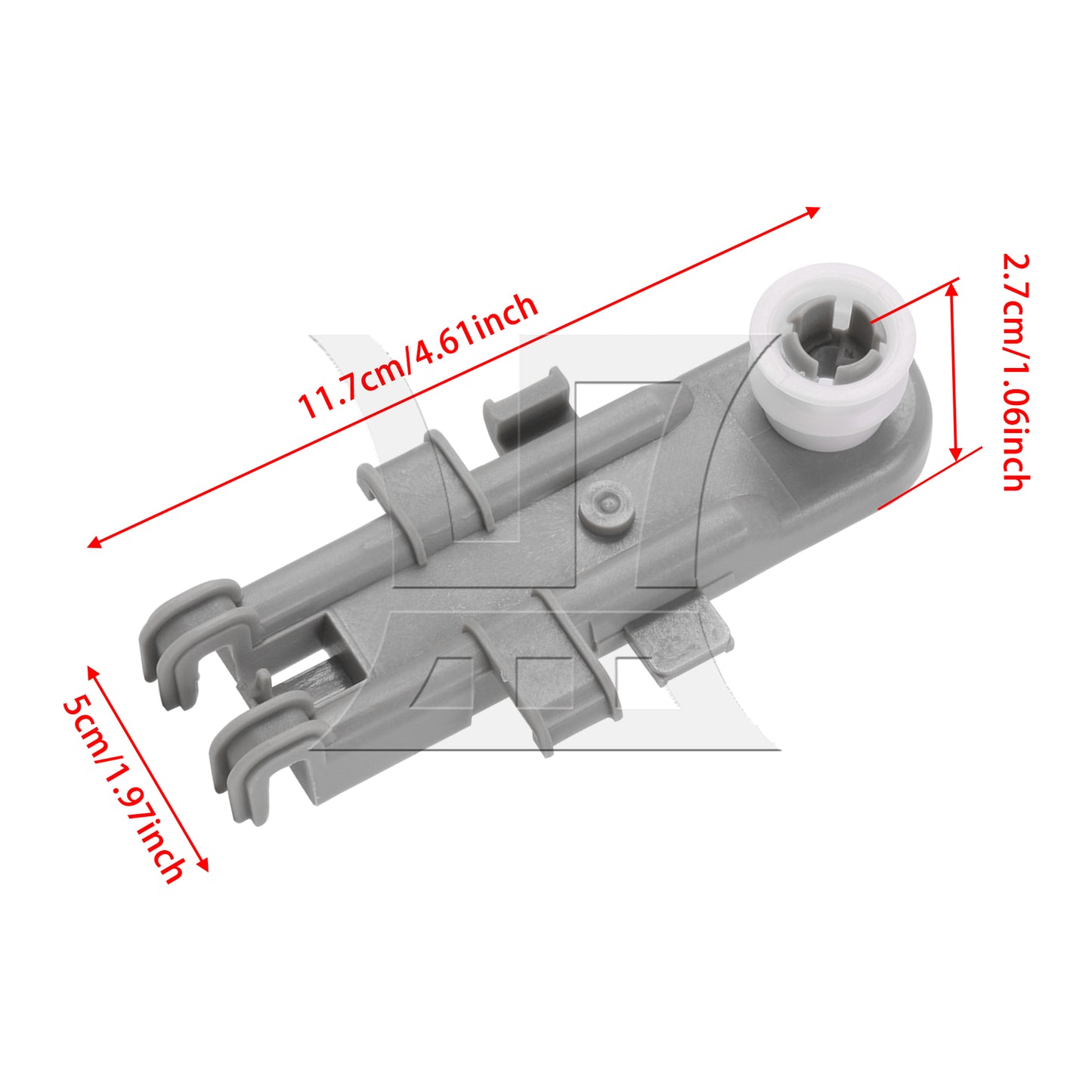 BQLZR 11.7cm Length Upper Dishwasher Rack Wheel 8268743 Fit for 8268743 GU2200XTSB1