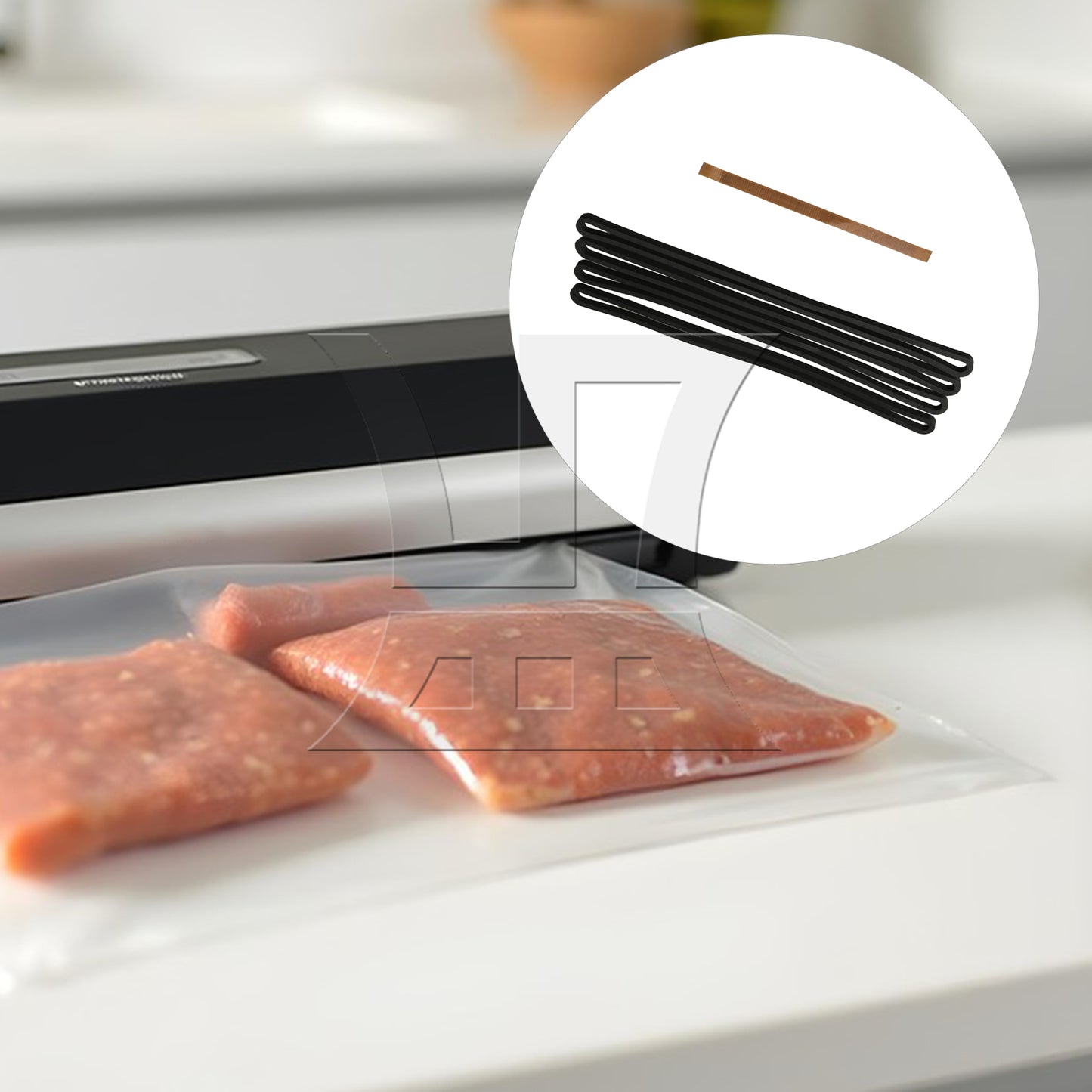 BQLZR 4 x Black Vacuum Sealer Gaskets Assembly Replace V2200 V2400 V2800