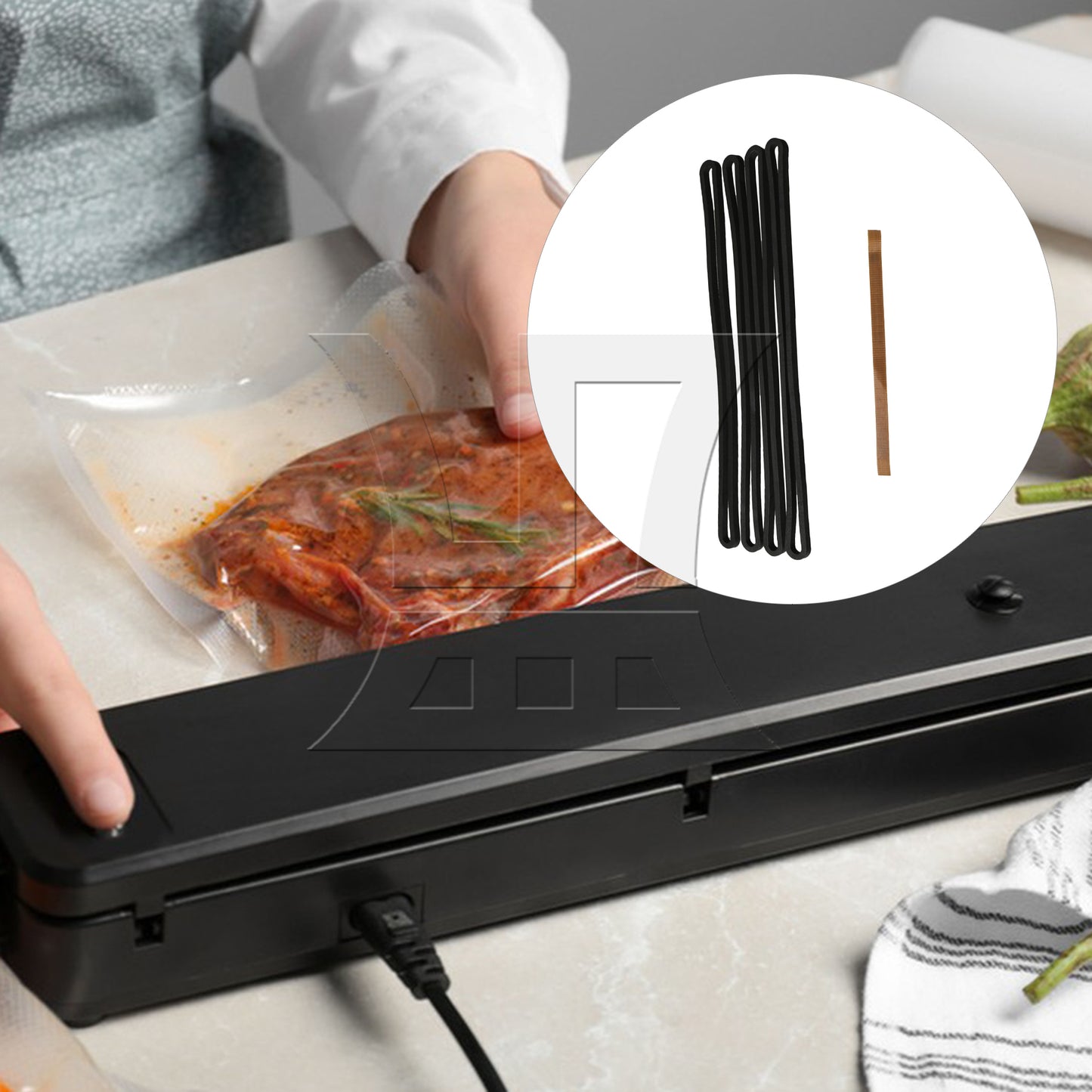BQLZR 4 x Black Vacuum Sealer Gaskets Assembly Replace V2200 V2400 V2800