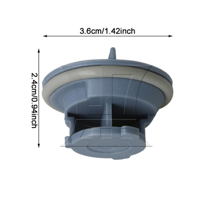 BQLZR 3.6x3.6x2.4cm Plastic Gray Dishwasher Dispenser Cap Rinse Aid Caps