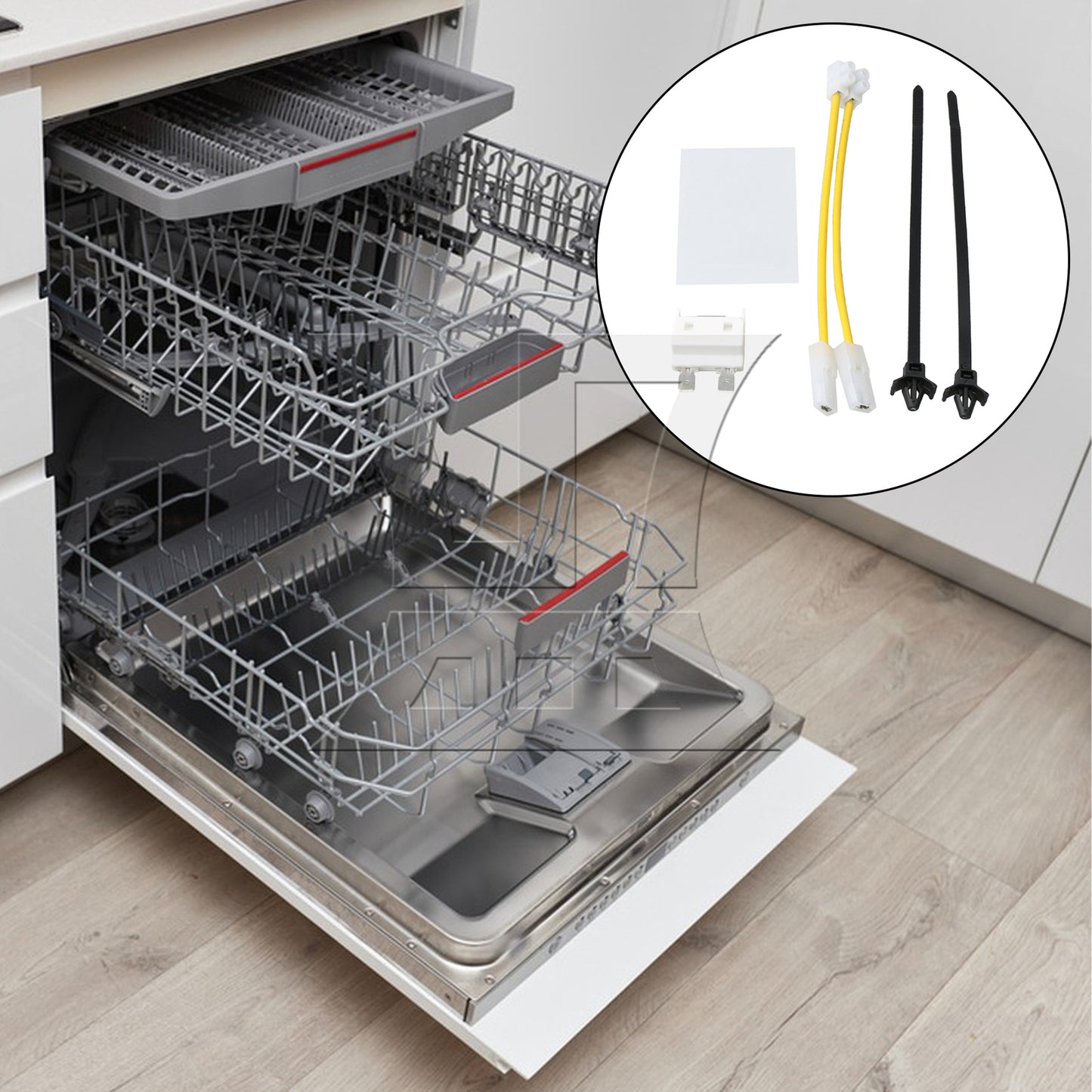 BQLZR 17.1x2cm Metal and Plastic Multicolor Dishwasher Link Fuse Kit 8193762