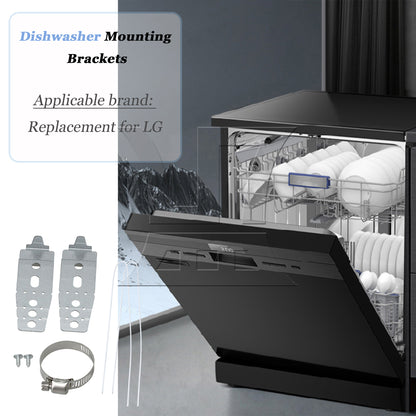 BQLZR Dishwasher Mounting Brackets for Replacement for White Dishwasher Accessory