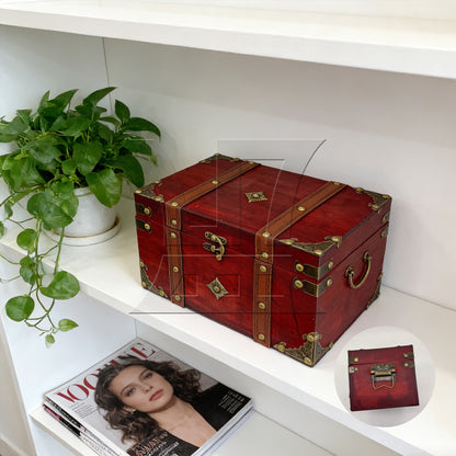 BQLZR Treasure Box 20.5x13.5x12.5cm Chest for Gift Box Card Box and Home Decoration