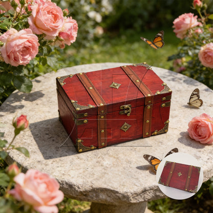 BQLZR Treasure Box 20.5x13.5x12.5cm Chest for Gift Box Card Box and Home Decoration