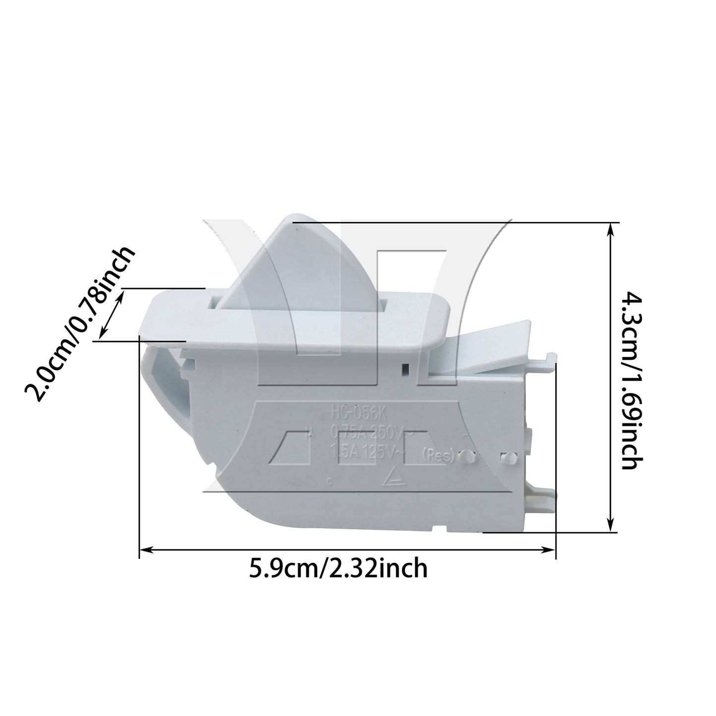 BQLZR Refrigerator Part Plastic 6600JB1010A Refrigerator Door Push Button Switch