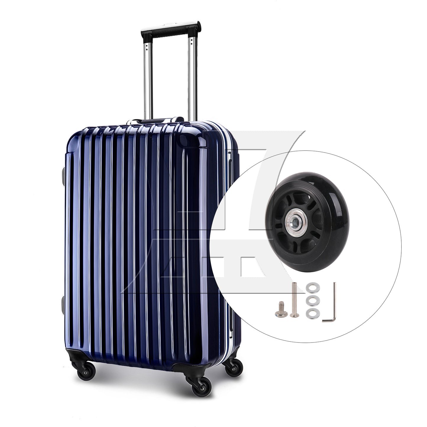 BQLZR 75mm Dia Luggage Replacement Wheels Luggage Suitcase Replacement Wheels Kit